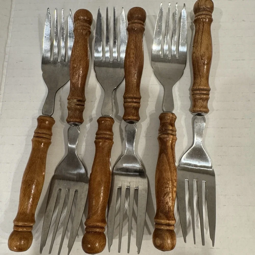 Harbor House / LIFETIME Old Homestead Wood Handle Flatware Lot 40 Pieces